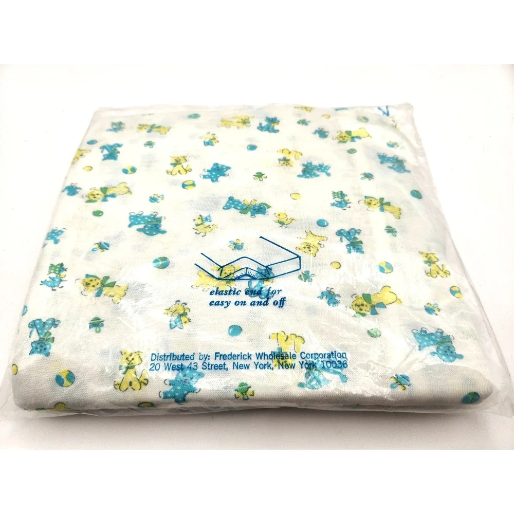 Atkins Vintage Fitted Crib Sheet Lambs Bears Cats Cute Animals  28